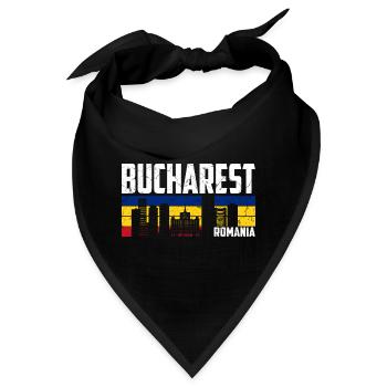 Bukarest Rumänien - Bandana - Schwarz - Vorne