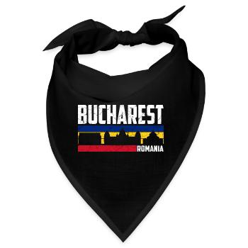 Bukarest Rumänien Stadt Rumänisch Bucharest - Bandana - Schwarz - Vorne