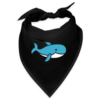 Wal - Bandana - Schwarz - Vorne