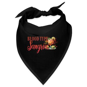 Cocktail Bartender Blood Type Sangria - Bandana - Schwarz - Vorne