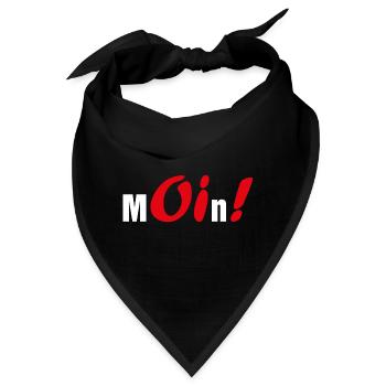 Moin Oi! Nord Punk Skinhead Funny nordisch - Bandana - Schwarz - Vorne