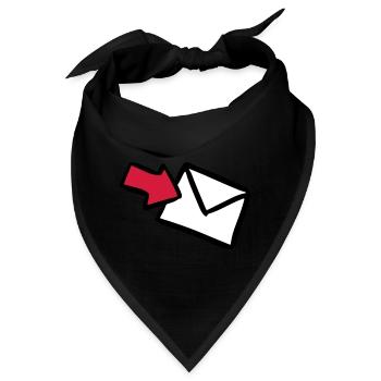 Brief E-Mail mail letter lettre message Versand - Bandana - Schwarz - Vorne
