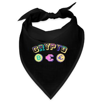 Krypto Btc Bitcoin Blockchain Liebhaber Krypto Tra - Bandana - Schwarz - Vorne