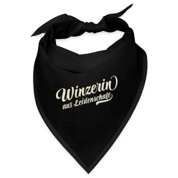 Winzerin aus Leidenschaft - Motivation und Erfolg - Bandana - Schwarz - Vorne