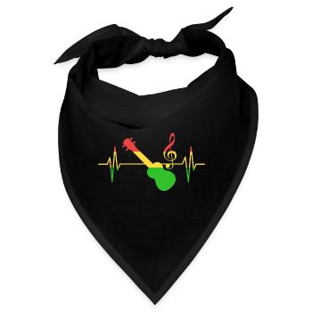 Reggae Music Pulse Musiker - Bandana - Schwarz - Vorne