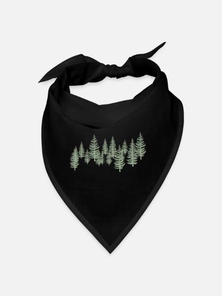 Tree Trees - Forest - Bandana - black - Front