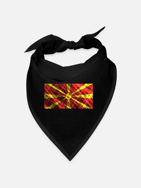 North Macedonia North Macedonia - Bandana - black - Front