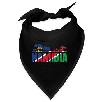 Namibia Afrika Shirt Geschenkidee - Bandana - Schwarz - Vorne