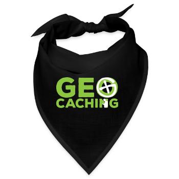 Geocaching Freizeit im Namen - Bandana - Schwarz - Vorne