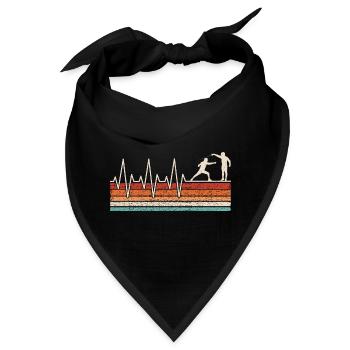 Fechter Herzschlag Fechtsport - Bandana - Schwarz - Vorne