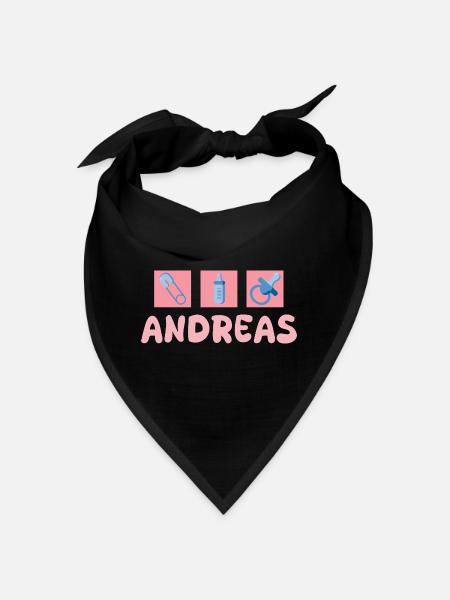 Pacifier Andreas - Bandana - black - Front