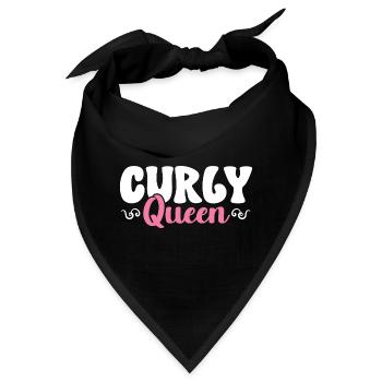 Lockiges Haar Afro Locken Natürliches Haar - Bandana - Schwarz - Vorne