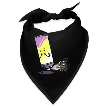 Spraydose Furz Fart peinlich Sprayer Geschenk - Bandana - Schwarz - Vorne