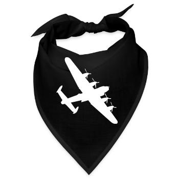 Bomber Flugzeug - Bandana - Schwarz - Vorne
