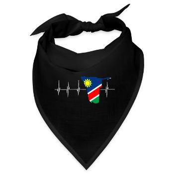 Namibia Afrika Shirt Geschenkidee - Bandana - Schwarz - Vorne