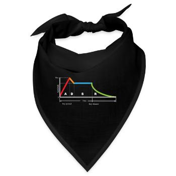 Synthesizer Modular Waveform DJ Geschenk - Bandana - Schwarz - Vorne