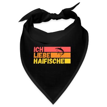 Fische Haifisch - Bandana - Schwarz - Vorne