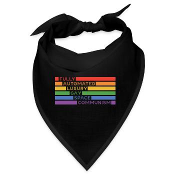 Fully Automated Luxury Gay Space Communism Lesbian - Bandana - Schwarz - Vorne