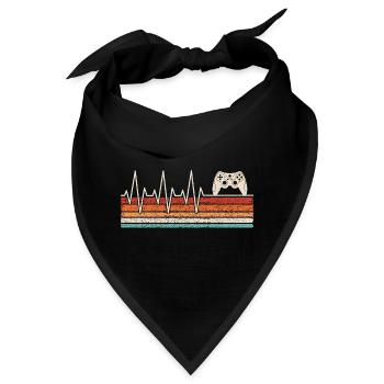 Gaming Konsole Herzschlag - Bandana - Schwarz - Vorne
