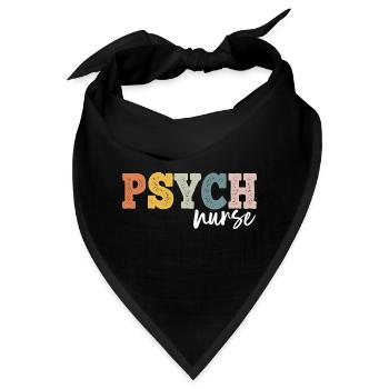 Psych Nurse Dialysis Nursing RN - Bandana - Schwarz - Vorne