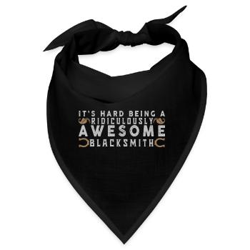 Lustiger Schmied Spruch & Schmieden - Bandana - Schwarz - Vorne