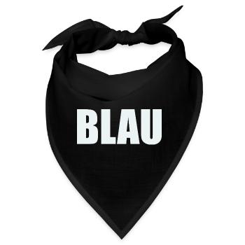 Malle Tshirt Blau Besoffen - Bandana - Schwarz - Vorne