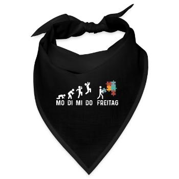 Puzzlefan Puzzler Puzzleteile Puzzle - Bandana - Schwarz - Vorne