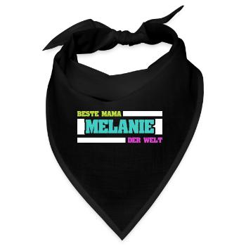 Geschenk für Melanie - Bandana - Schwarz - Vorne