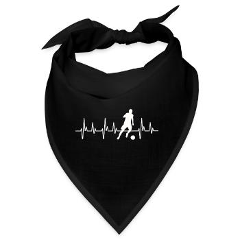 Fußball Herzschlag, Fußball, Fußballer, Fußball - Bandana - Schwarz - Vorne