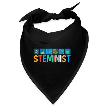 Steminist Frauen Naturwissenschaft Geschenk Spruch - Bandana - Schwarz - Vorne