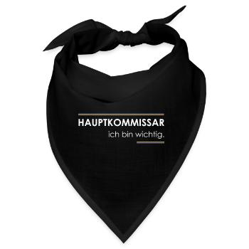 Polizeihauptkommissar - Bandana - Schwarz - Vorne
