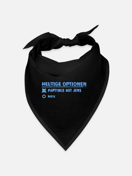Gift for Jens - Bandana - black - Front