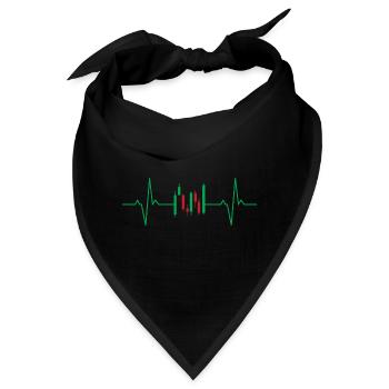 Candlesticks Lifeline Herzschlag Tag Händler - Bandana - Schwarz - Vorne