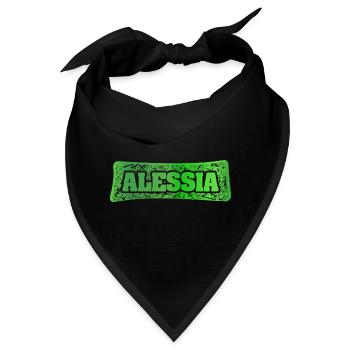 Vorname Alessia - Bandana - Schwarz - Vorne