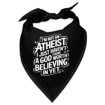 Atheismus Atheist Anti-Religion Agnostiker - Bandana - Schwarz - Vorne