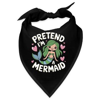 Meerjungfrau Fabel Meerjungfrauen Märchen - Bandana - Schwarz - Vorne