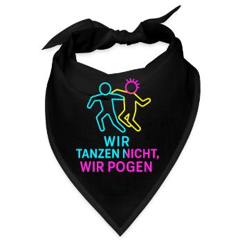 Neon Pogo Tanzduo - Bandana - Schwarz - Vorne