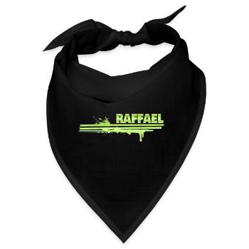 Farbklecks Raffael - Bandana - Schwarz - Vorne