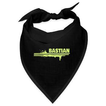 Bastian als Farbklecks - Bandana - Schwarz - Vorne