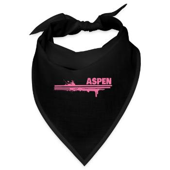 Farbklecks Aspen - Bandana - Schwarz - Vorne