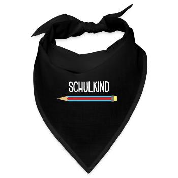 Schulkind Schüler Schülerin Schule Outfit - Bandana - Schwarz - Vorne
