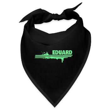 Farbklecks Eduard - Bandana - Schwarz - Vorne
