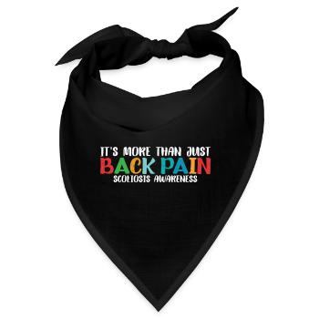 It's More Than Just Back Pain, Scoliosis 8 - Bandana - Schwarz - Vorne