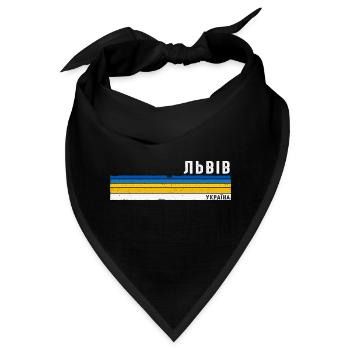 Vintage Lviv Ukraine - Feiern Sie Ihre Ukraine - Bandana - Schwarz - Vorne