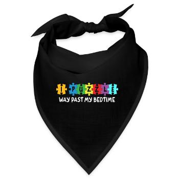Ich Rätsele Weit Über Meine Schlafenszeit Hinaus - Bandana - Schwarz - Vorne