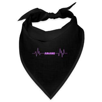 Vorname Ariane - Bandana - Schwarz - Vorne