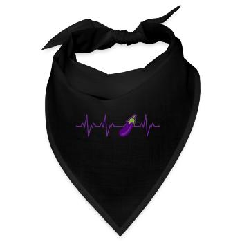Aubergine - Bandana - Schwarz - Vorne