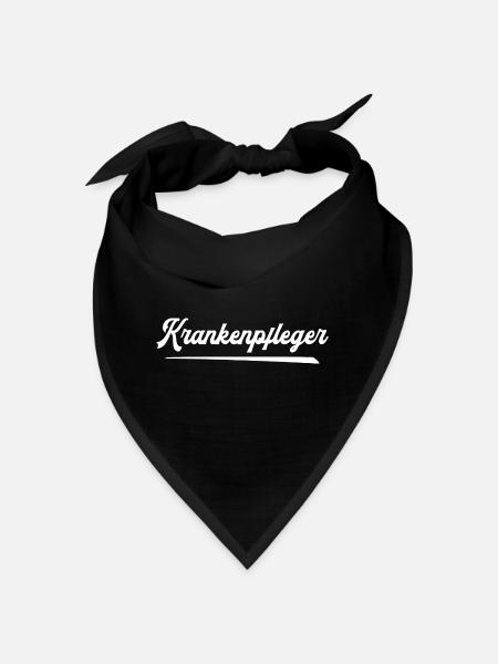 Krankenpfleger Pfleger Krankenpflege Pflegehelfer - Bandana - Schwarz - Vorne