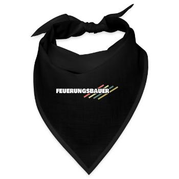 Feuerungsbauer als Arbeitsplatz - Bandana - Schwarz - Vorne