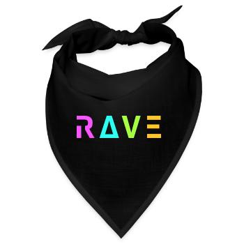 Techno Rave Festival Electro Musik Raver - Bandana - Schwarz - Vorne